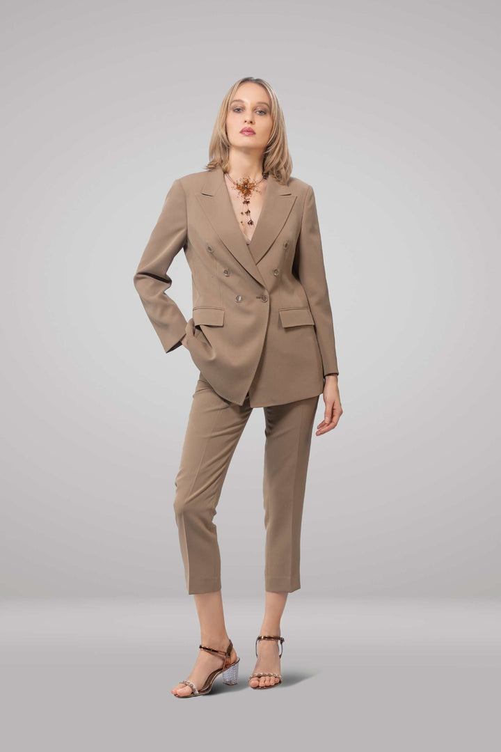 Brown Double Breasted Suit