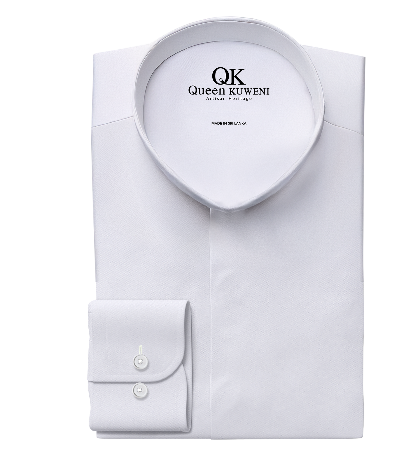 Artisan Men’s White Mandarin Collar Shirt