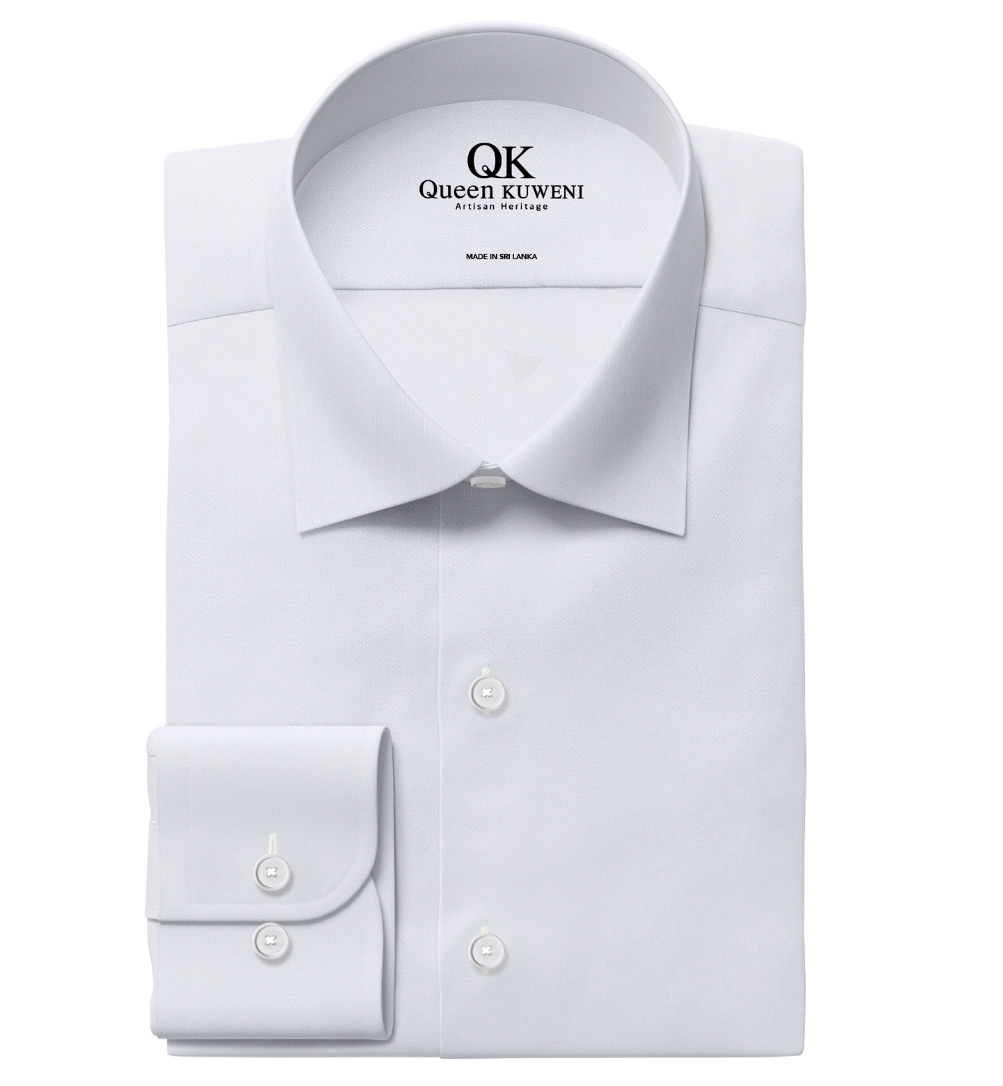 Artisan Men’s White Shirt – 84.4% Cotton, 15.6% Cashmere