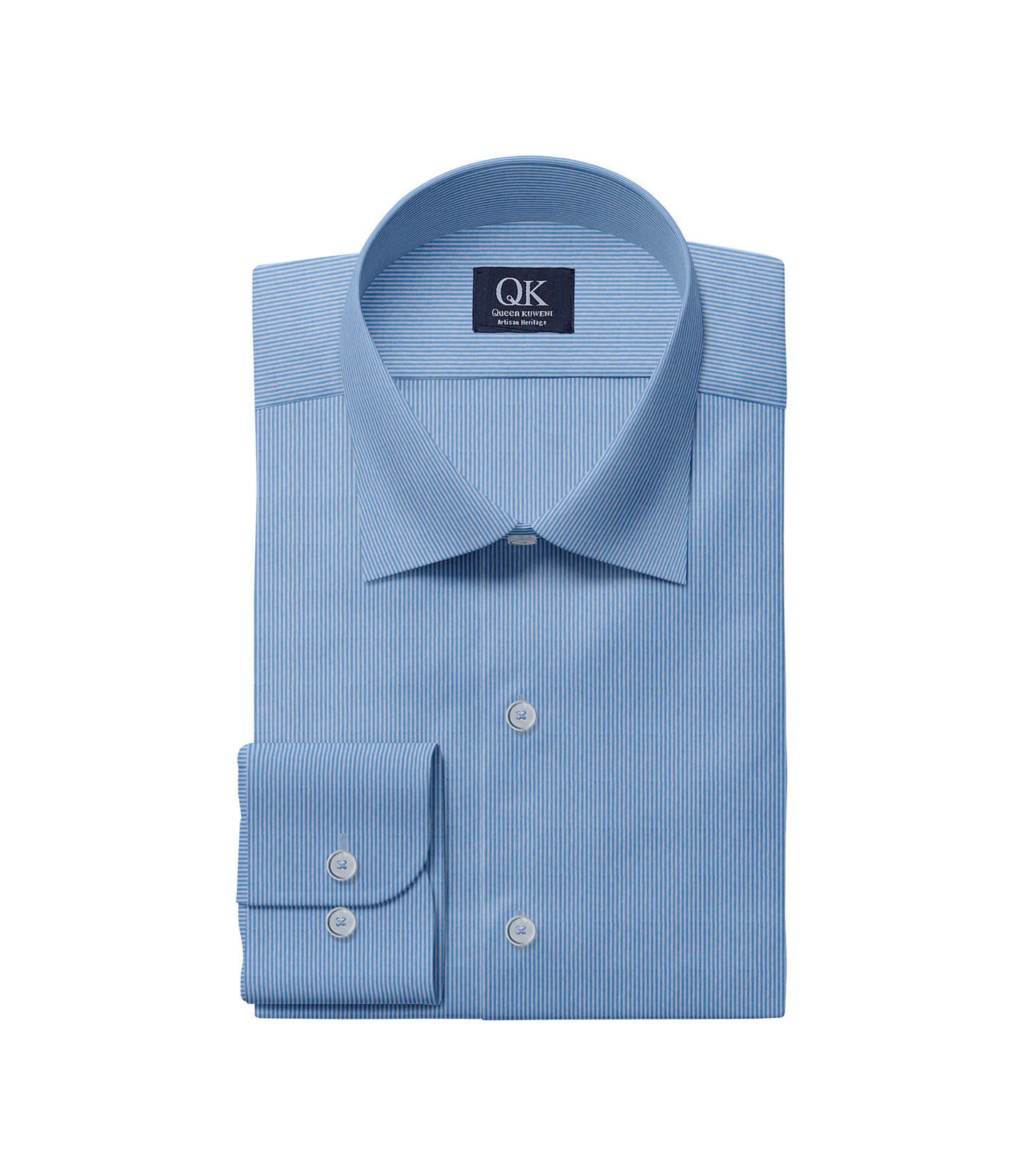 Sterling Men’s Light Blue Pinstriped Dress Shirt