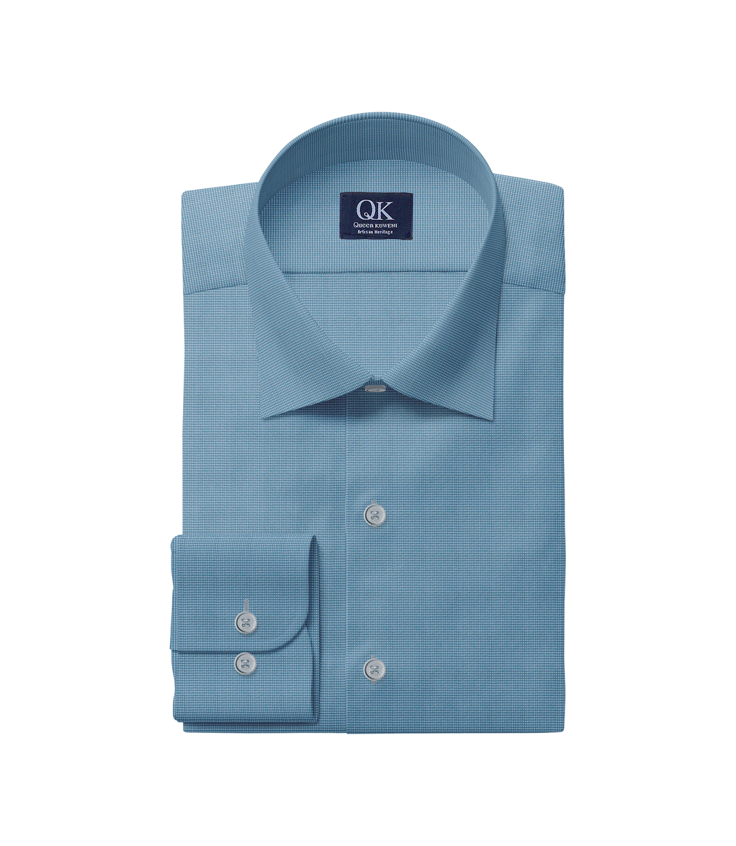 Skyline Men’s Light Blue Checkered Dress Shirt