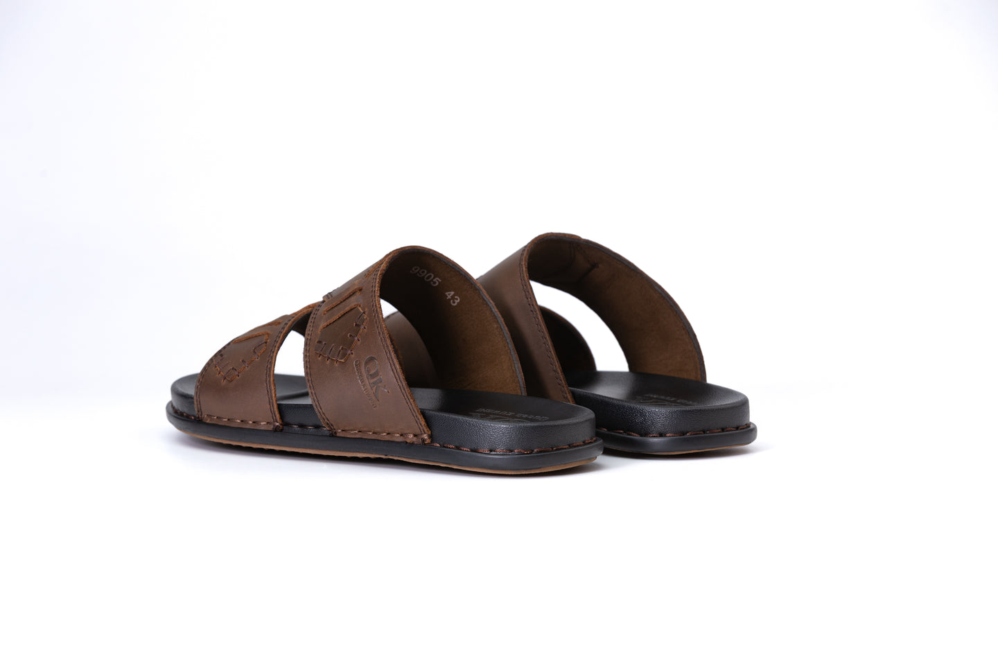 Men’s Premium Leather Cross-Strap Sandals