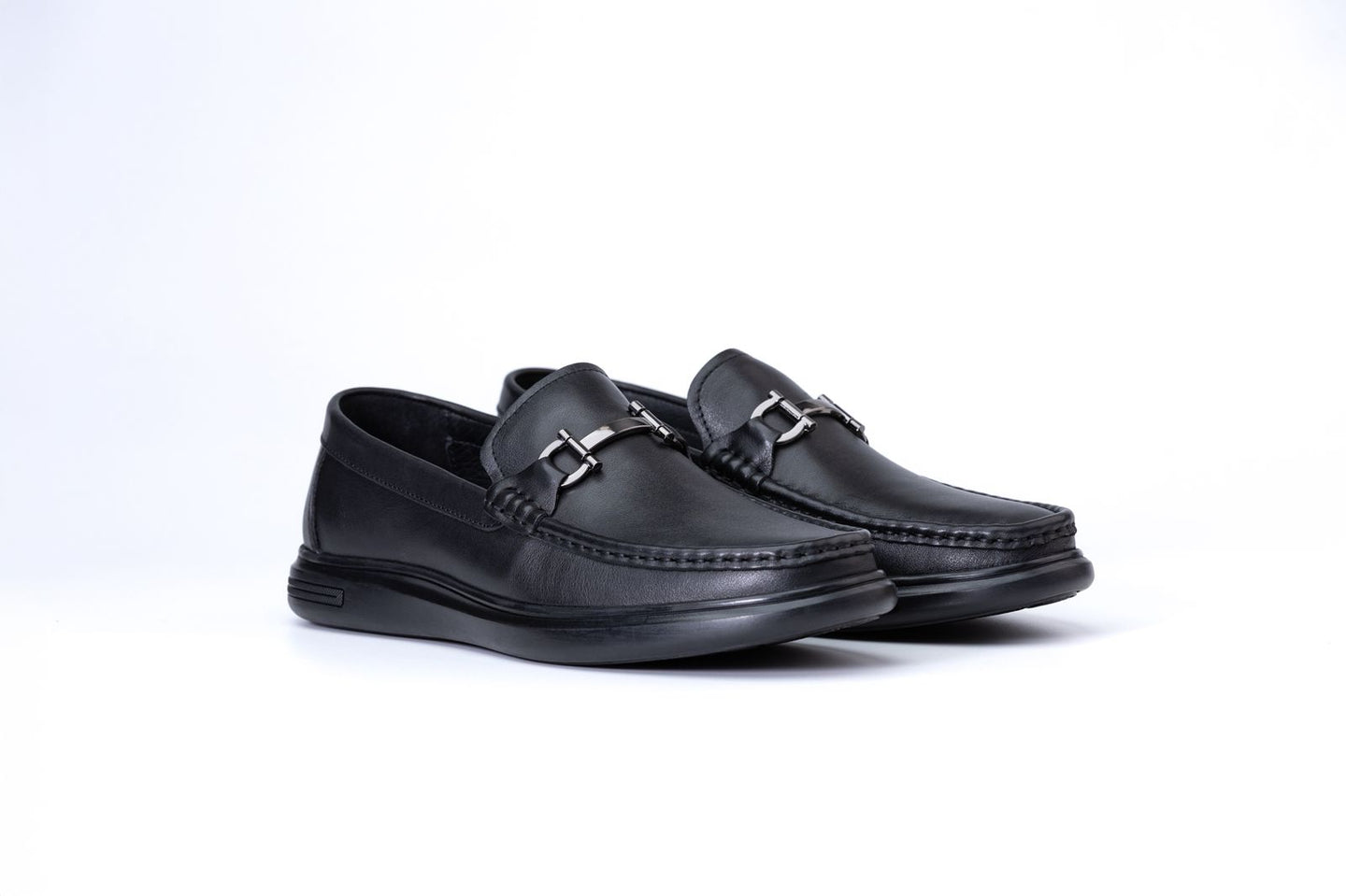 Men’s Classic Black Leather Loafers – Comfort Soft Sole | Premium Formal Slip-Ons