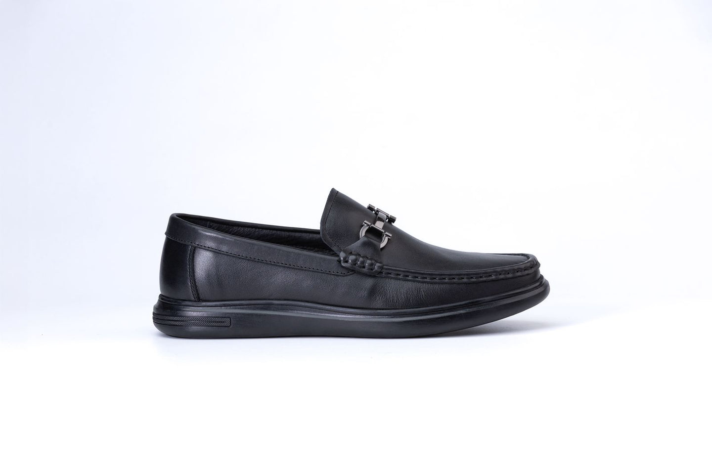 Men’s Classic Black Leather Loafers – Comfort Soft Sole | Premium Formal Slip-Ons