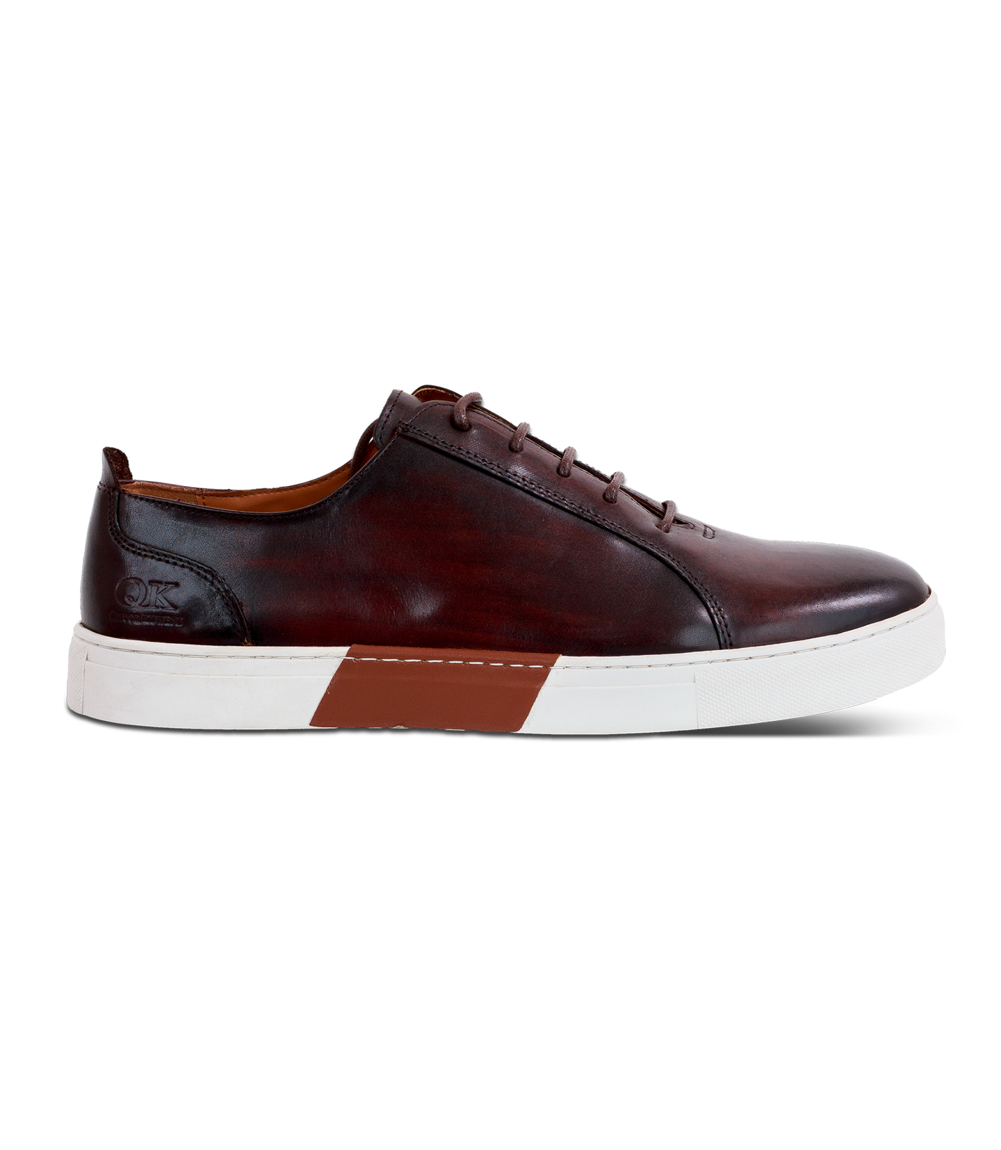 Premium Men’s Dark Brown Leather Sneakers