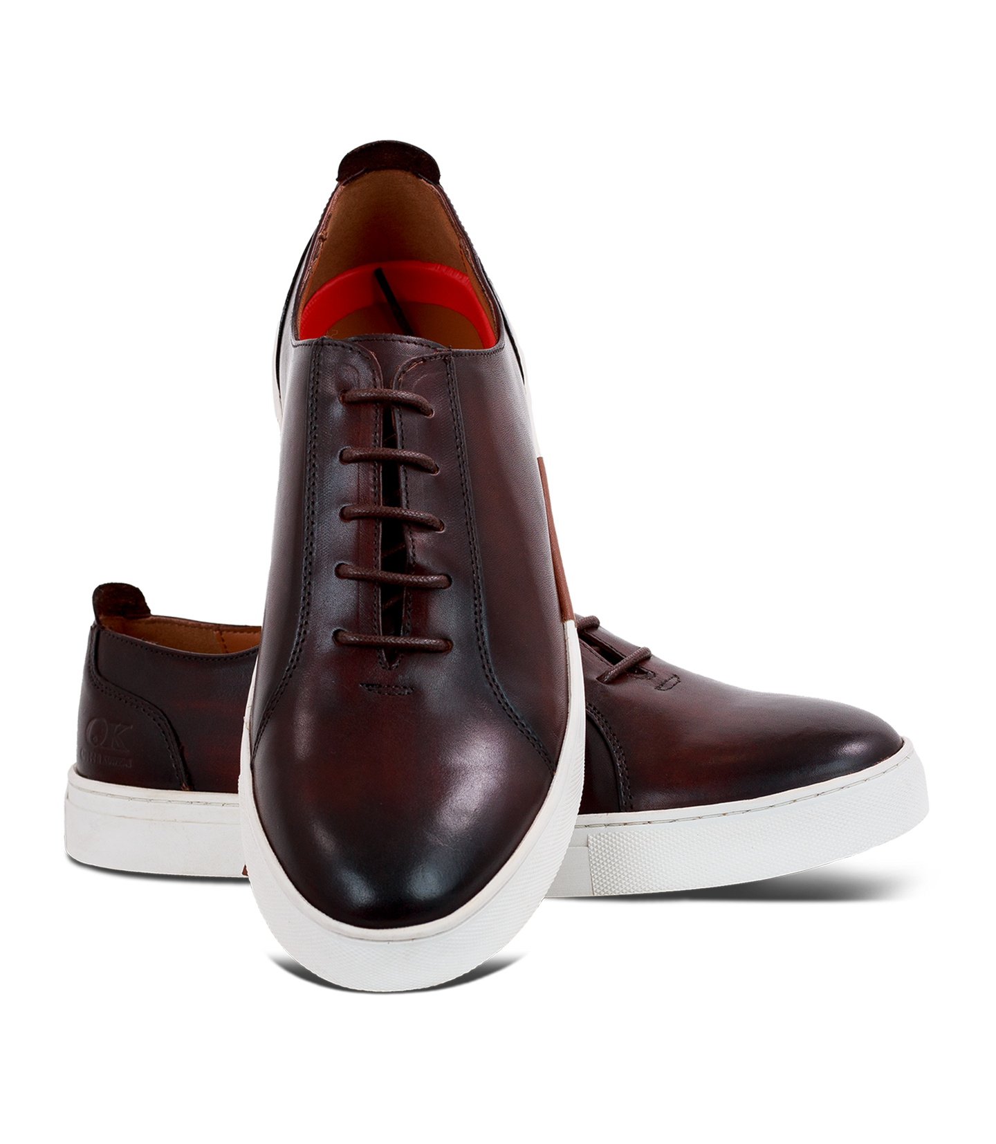 Premium Men’s Dark Brown Leather Sneakers