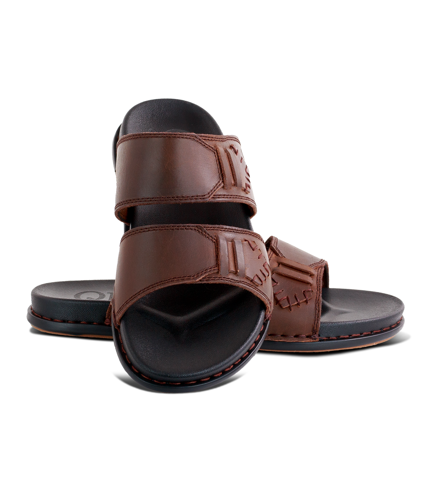 Premium Men’s Brown Leather Comfort Sandals
