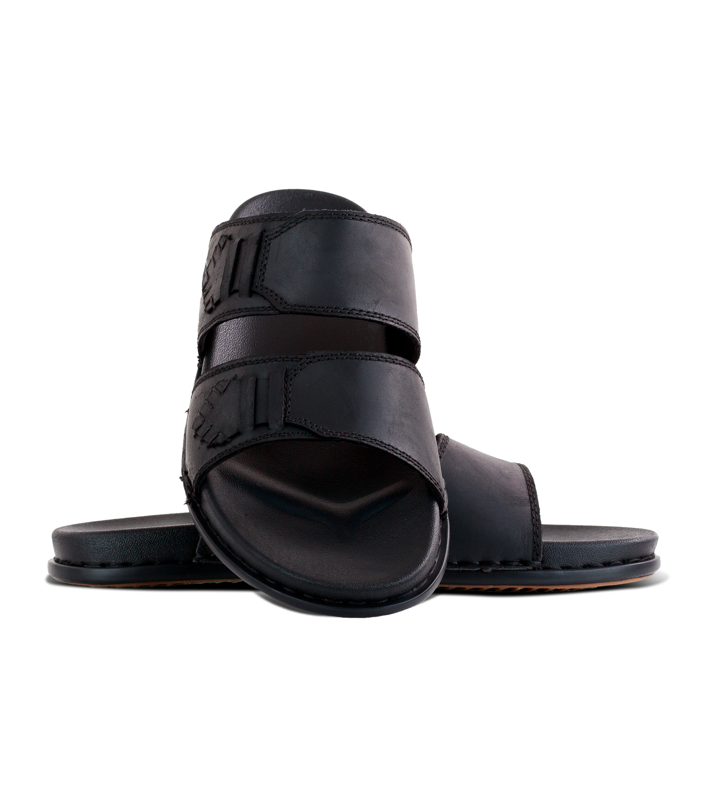 Premium Men’s Black Leather Sandals