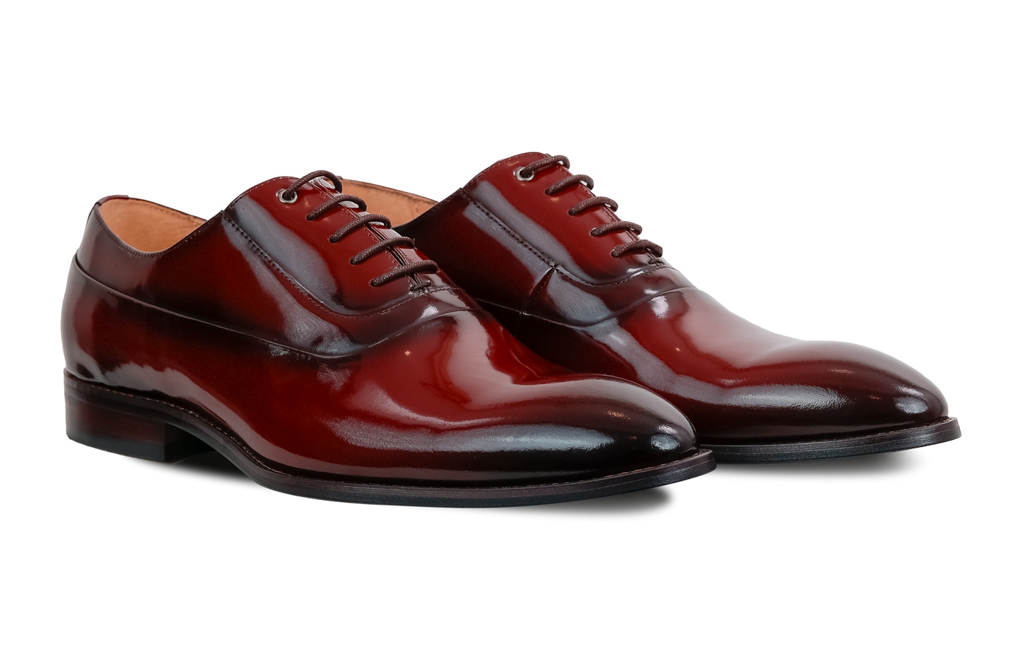 Premium Men’s Burgundy Leather Oxford Shoes